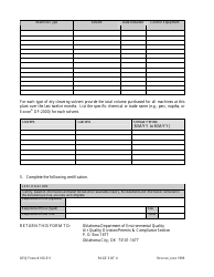 DEQ Form 100-311 Dry Cleaning Facilities Registration - Oklahoma, Page 3