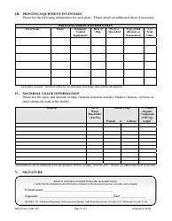 DEQ Form 100-351 Printing/Publishing Facility Registration Form - Oklahoma, Page 2