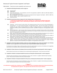 Document preview: DEQ Form 100-611 Semiannual Fugitive Emission Equipment Leak Report - Oklahoma