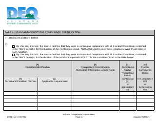 DEQ Form 100-924 Annual Compliance Certification Form - Oklahoma, Page 4