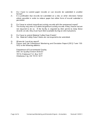 Instructions for DEQ Form 100-925 Semiannual Monitoring and Deviation Report - Oklahoma, Page 4