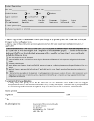 DEQ Form 110-501 Notification of Lead-Based Paint Abatement - Oklahoma, Page 2