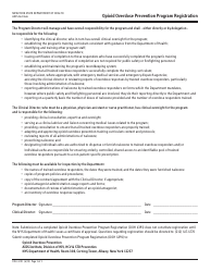 Form DOH-4391 Opioid Overdose Prevention Program Registration - New York, Page 3