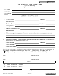 Document preview: Form NHJB-2303-P Motion for Appraiser - New Hampshire