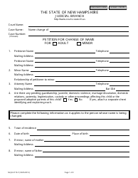 Document preview: Form NHJB-2175-P Petition for Change of Name - New Hampshire
