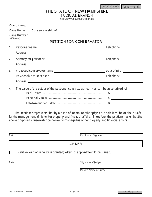 Form NHJB-2161-P  Printable Pdf
