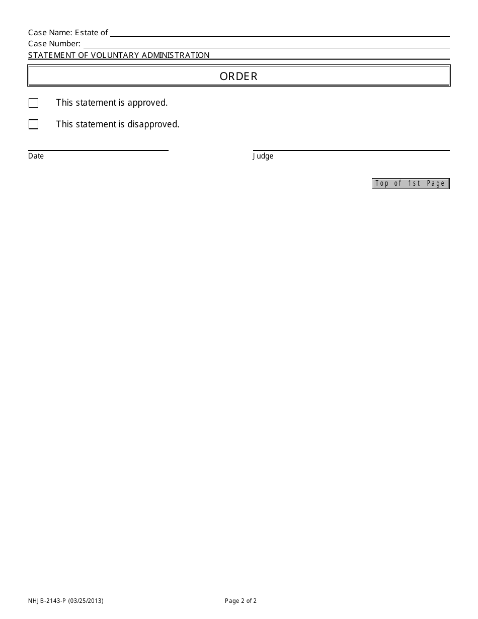 Form NHJB-2143-P Statement of Voluntary Administration - New Hampshire, Page 2