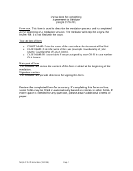 Document preview: Instructions for Form NHJB-2179-FP Agreement to Mediate - New Hampshire