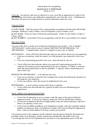 Instructions for Form NHJB-2119-P Appearance or Withdrawal - New Hampshire