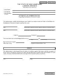 Document preview: Form NHJB-2669-P Affidavit of Administrator - New Hampshire