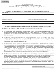 Form ODM03634 Addendum to Odm 03623 for Nursing Facilities (Nfs): Traumatic Brain Injury Outlier Services - Ohio