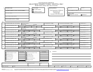 Document preview: Form ODM06766 Adjustment Request Form - Hospital Only - Ohio