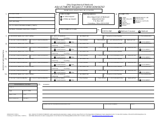 Document preview: Form ODM06767 Adjustment Request Form - Ohio