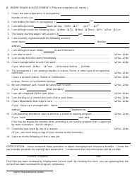 Form BC-151.2 Worksheet for Reemployment Services and Eligibility Assessment (Resea) - New Jersey, Page 2
