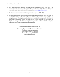 Creation, Restoration or Enhancement for a Coastal Wetland Mitigation Proposal Checklist - New Jersey, Page 4