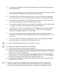 Highlands Preservation General Permit Authorization Application Checklist - New Jersey, Page 5
