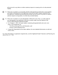 Highlands Preservation General Permit Authorization Application Checklist - New Jersey, Page 6