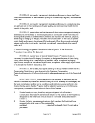 Grant of Conservation Restriction/Easement (Stormwater Management Strategies Protection Area) - New Jersey, Page 2