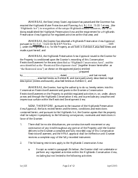 Grant of Conservation Restriction/Easement (Highlands Preservation Area Approval) - New Jersey, Page 2