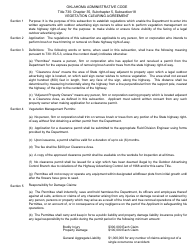 Form M-60 Vegetation Clearing Agreement - Oklahoma, Page 3