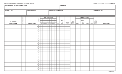 Form CSPR-1 Contractor&#039;s Standard Payroll Report - Oklahoma, Page 2