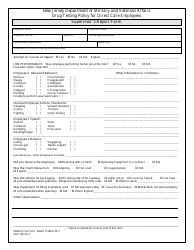Document preview: NJDMAVA Form 20.1 Drug Testing Policy for Direct Care Employees Supervisor's Report Form - New Jersey