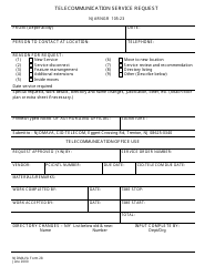 NJDMAVA Form 28 &quot;Telecommunication Service Request&quot; - New Jersey