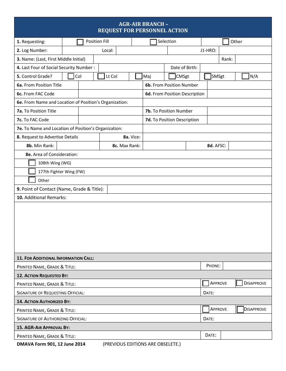 NJDMAVA Form 901 - Fill Out, Sign Online and Download Fillable PDF, New ...