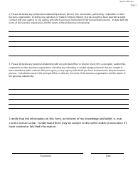 Form NJSEC BDF Personal and Business Relationship Disclosure Form - New Jersey, Page 2