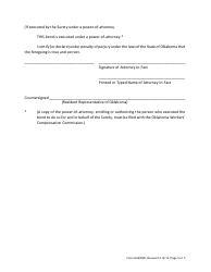 Sample Form SI-BOND Surety Bond of Self-insurer of Workers&#039; Compensation - Oklahoma, Page 5