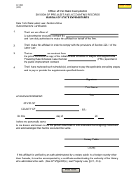Document preview: Form AC2948 Subcontractor's Certification - New York