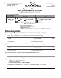 Corporate Insurance Licence Application - Nova Scotia, Canada, Page 2