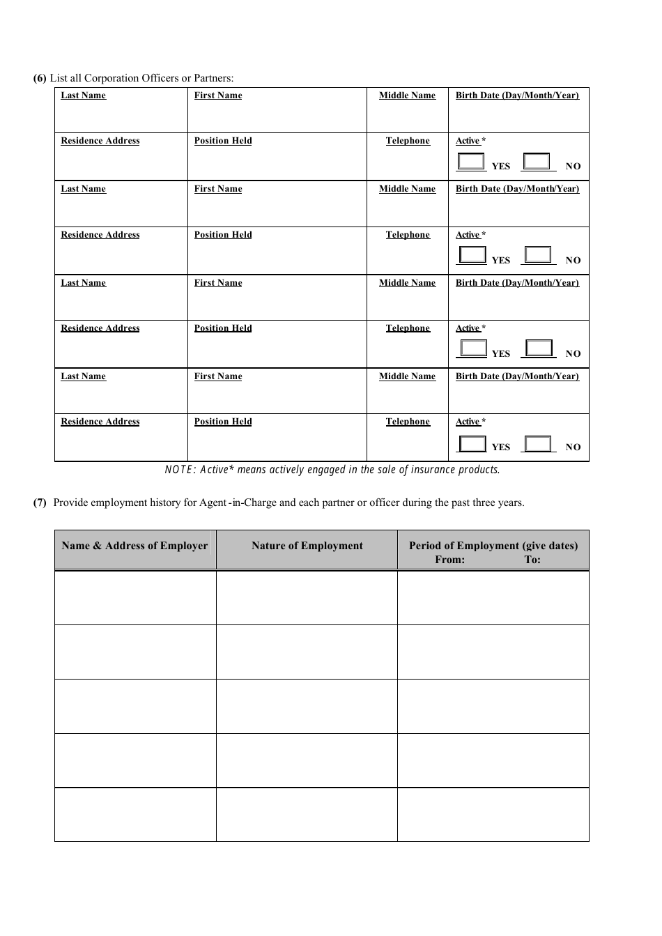 Corporate Insurance Licence Application - Nova Scotia, Canada, Page 3