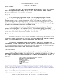 Direct Equity Tax Credit Program Information Return - Newfoundland and Labrador, Canada, Page 2