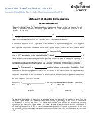 Interactive Digital Media Tax Credit Certification Application (Part II) - Newfoundland and Labrador, Canada, Page 10