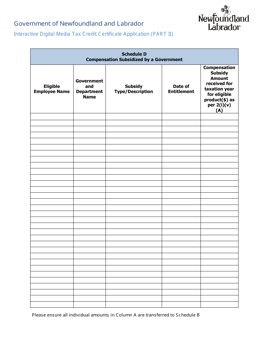Interactive Digital Media Tax Credit Certification Application (Part II) - Newfoundland and Labrador, Canada, Page 8