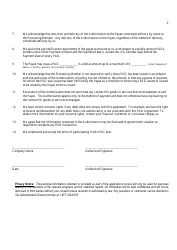 Payor&#039;s Authorization for Pre-authorized Debits (Pads) for Business Purposes - Newfoundland and Labrador, Canada, Page 2