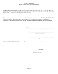 Release of Information (Managers, Corporate Officers, and Directors) - North Carolina, Page 2