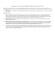 Form UCC1AP Ucc Financing Statement Additional Party - Oregon, Page 2