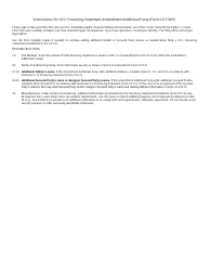 Form UCC3AP Ucc Financing Statement Amendment Additional Party - Oregon, Page 2