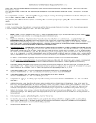 Form UCC11 Information Request - Oregon, Page 2