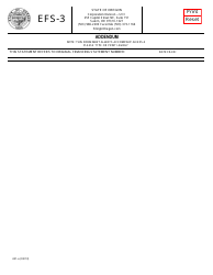 Form EFS-3 (421A) &quot;Statement of Termination, Continuation, Assignment, Amendment&quot; - Oregon
