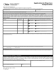 Form C-140 (BWC-1267) Initial Application for Wage Loss Compensation - Ohio, Page 2