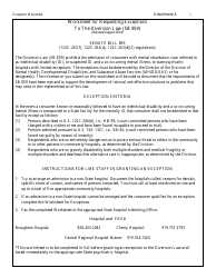 Document preview: Attachment A Worksheet for Requesting Exceptions to the Diversion Law (Sb 859) - North Carolina