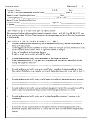 Attachment A Worksheet for Requesting Exceptions to the Diversion Law (Sb 859) - North Carolina, Page 2