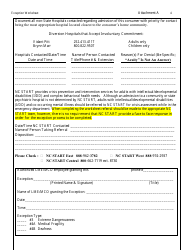 Attachment A Worksheet for Requesting Exceptions to the Diversion Law (Sb 859) - North Carolina, Page 4