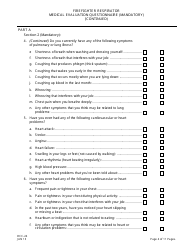 Form OCC-24 Firefighter Respirator Medical Evaluation Questionnaire - New Jersey, Page 4