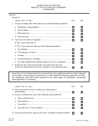 Form OCC-23 Peosh Mandatory Respirator Medical Evaluation Questionnaire - New Jersey, Page 5