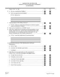 Form OCC-23 Peosh Mandatory Respirator Medical Evaluation Questionnaire - New Jersey, Page 8