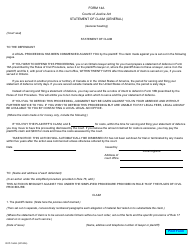 Document preview: Form 14A Statement of Claim (General) - Ontario, Canada